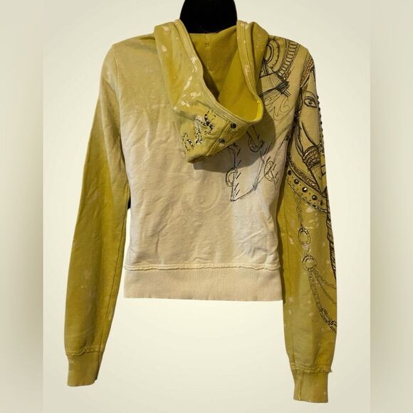 Key Closet | RARE Women’s / Juniors ombre’ Swarovski crystals hoodie NWT XS - Picture 3 of 12